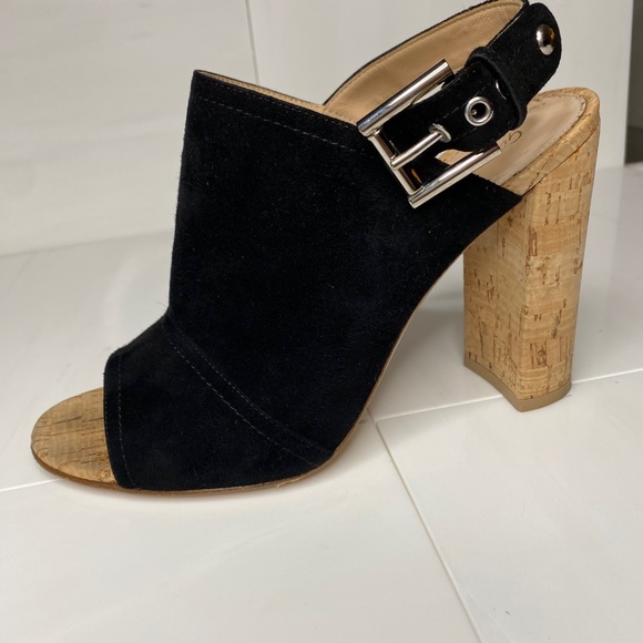 GIANVITO ROSSI - BLACK SUEDE OPEN-TOE SLING BACK SANDALS - 39 - Picture 3 of 7